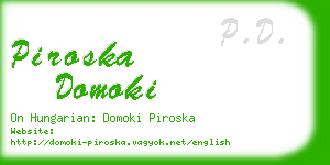 piroska domoki business card